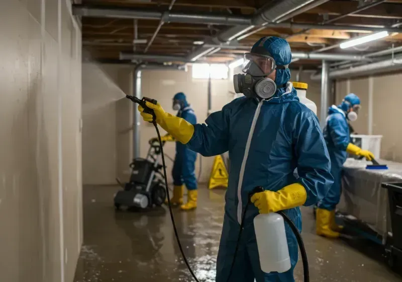 Basement Sanitization and Antimicrobial Treatment process in Sylvan Lake, MI